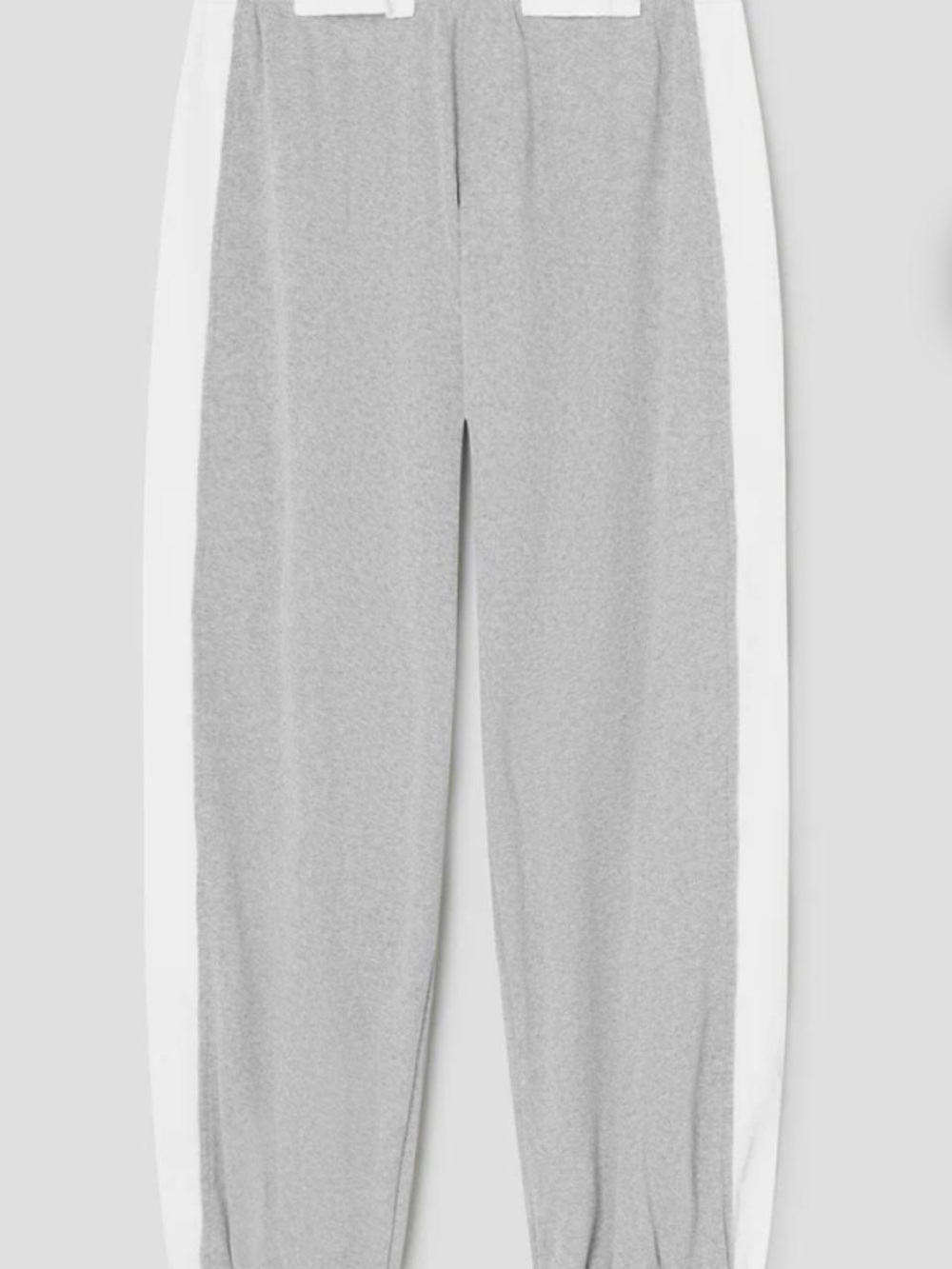 Gimaguas Light Gray Joggers with White Side Stripes